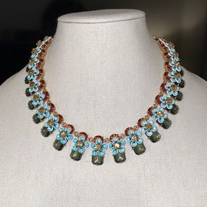 Brand new JCrew turquoise flower choker necklace
